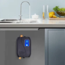Electric Tankless Water Heater Instant Hot Shower Kitchen Heater 110V 3000W