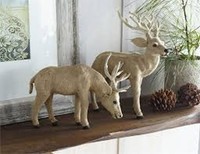 Mud Pie Small Burlap Deer Set (set Of 2) on sale Mud Pie Small Burlap Deer Set (set Of 2) on sale