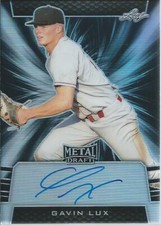 2019 Leaf Metal Draft Baseball GAVIN LUX #BA-GL1 Black Autograph 5/15