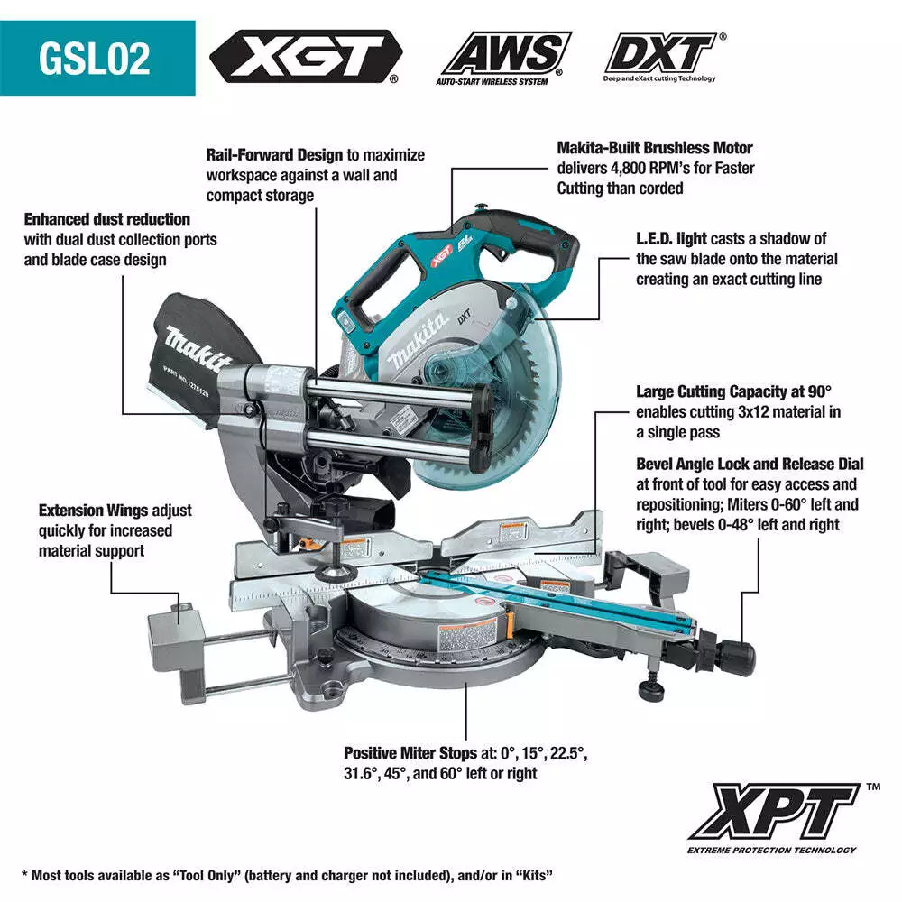 Makita GSL02Z 40V XGT 8 1 2