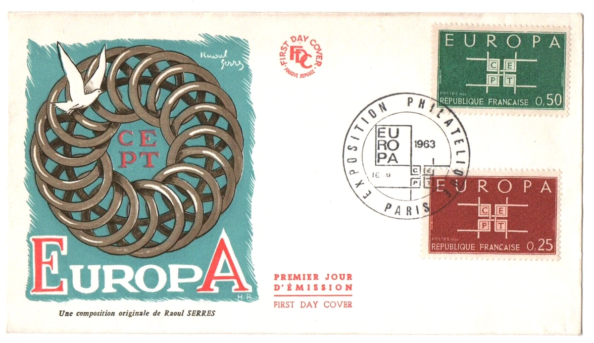 enveloppe 1er jour paire Europa 67 Strasbourg 1962