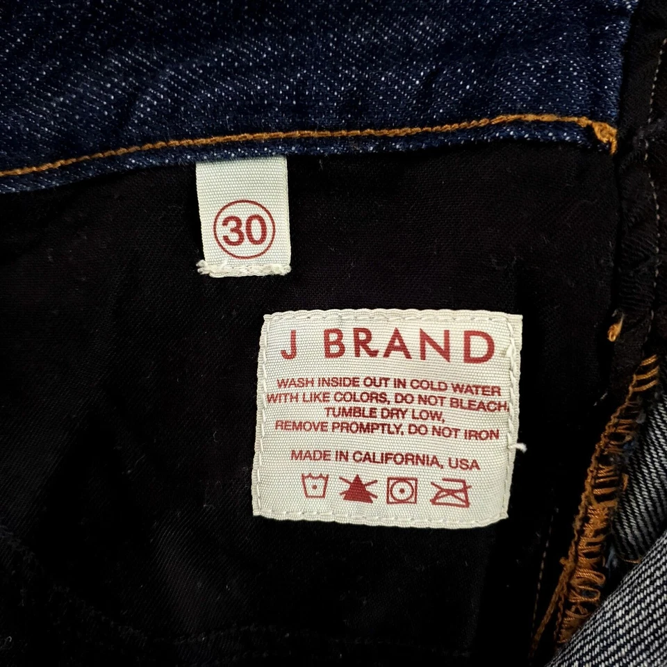 J Brand Sz 30 Straight Leg Jeans Super Extremely Soft Denim Casual Dark Wash Wow - Image 4 of 4