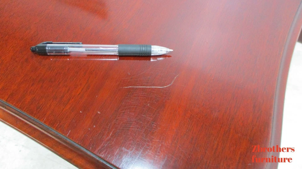 Antique French Dining Room Table Carved Mahogany Regency - Image 4 of 4