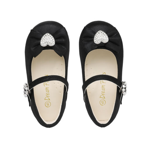 Toddlers Baby Girls Bowknot Mary Jane Flat Shoes Princess Wedding Dress Shoes - Picture 12 of 42