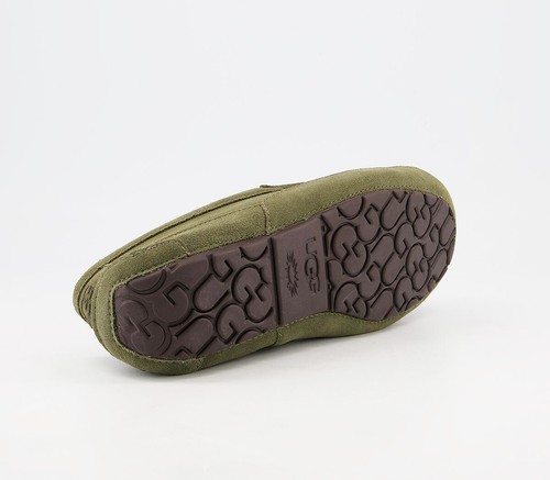 New Men's UGG Brand Ascot Moccasin Soft Casual Slipper Shoes B Olive 1101110 - Picture 5 of 5