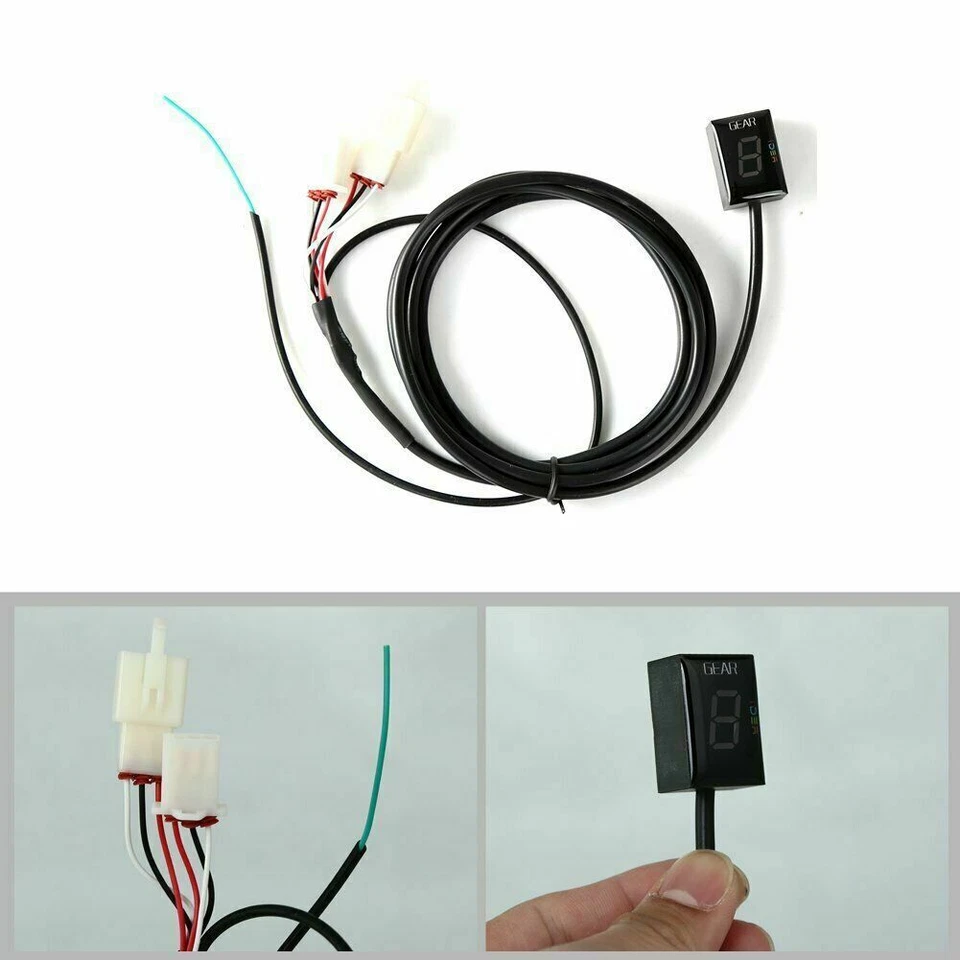 Indicador de engrenagem de motocicletas LED vermelho para antigo EFI Honda CBR954RR CBR600F4i CB900F - Imagem 4 de 4