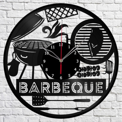 Vinyl Clock Barbecue Wall Clock Unique Art Vinyl Record Wall Clock 1413