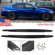 Carbon Fiber Color Side Skirts For BMW 5 Series G30 540i 550i F90 M5 Sedan 2017+