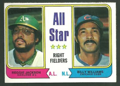 1974 Topps #338 All Star RF Vintage Baseball Card Reggie Jackson Billy Williams