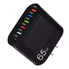 65W 5 USB Type C Fast Wall Charger PD Quick Wall Charger Power Adapter Universal