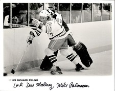 CGE15 1979 Original Photo DON MALONEY RANGERS - MAPLE LEAFS MIKE PALMATEER