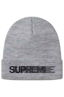 Supreme Motion Logo Beanie - Heather Grey | eBay UK