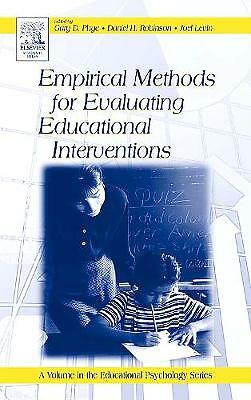 Empirical Methods for Evaluating Educational Interventions (Educational Psychol