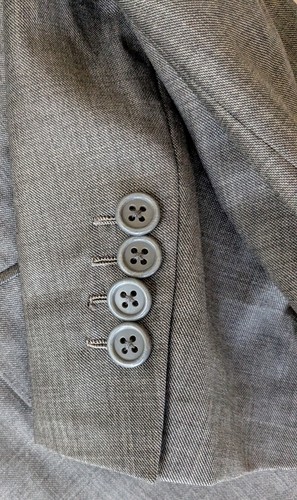 Lutwyche Savile Row Solid Gray Full Canvas 3-Piece Suit + Extra Pants US44 - Picture 8 of 16