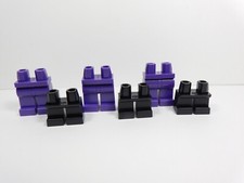 LEGO 6 Blank Plain Legs Pants Regular Short Dark Purple Black Minifig P8