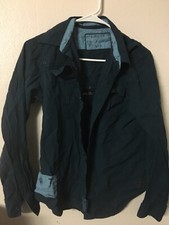 GUESS boys large L 16-18 button shirt teal