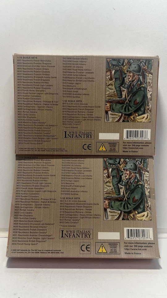 🇮🇹 HaT Segunda Guerra Mundial Infantería Italiana 1:72 Modelo Kit x2 Lote #7007 🪖🔥 Nuevo Foto 2 de 4