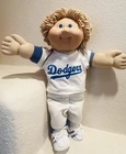Cabbage Patch Kids 1978/1982 Curly Cornflower Hair/Blue Eyes Dodgers Uniform