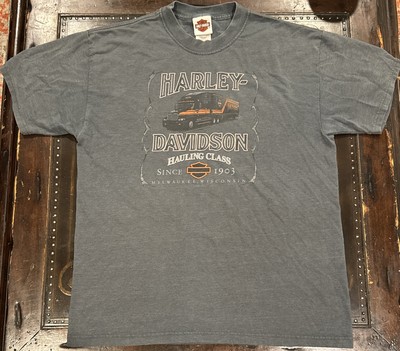 Harley Davidson National City, California USA Hauling Class Semi-Truck T-Shirt L