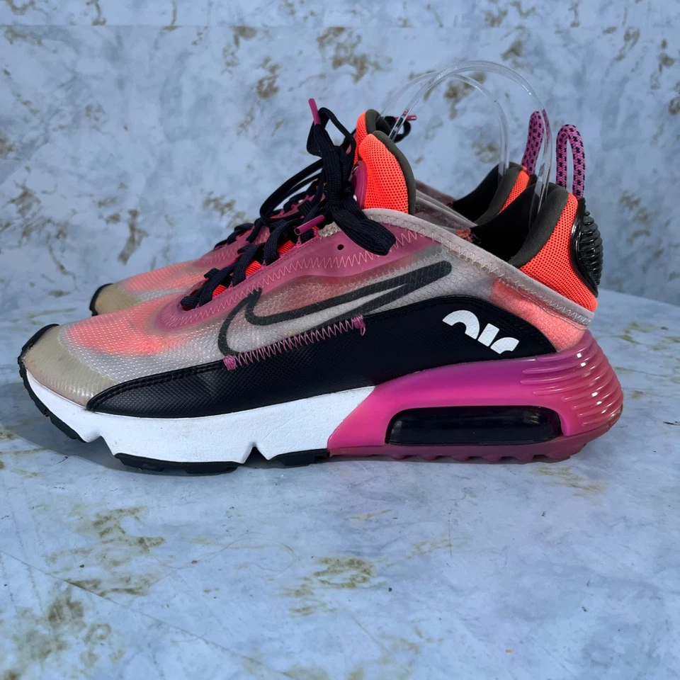 Nike Air Max 2090 Mujer Talla 8.5 Zapatos Negro Rosa Atlético Bajo Entrenador Tenis Foto 4 de 4