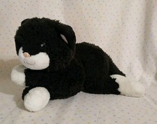 Gund Scoopers Black White Cat Stuffed Animal Beanbag Plush Toy 14  READ