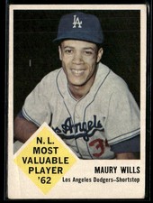 1963 Fleer Maurie Wills VG Set Break #43