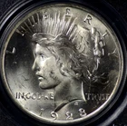 1923 PEACE DOLLAR PCGS MS 64 ALL WHITE  GREAT FROSTED SILVER SATIN STRONG STRIKE