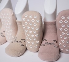 Unisex Baby Anti-Slip Socks Gift Box 5-Pair Pastel Set 6-12M Red Mandarin