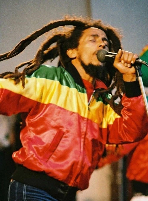 Bob Marley Leather Jacket Men Bomber Pure Lambskin Size S M L XL XXL Custom- 323