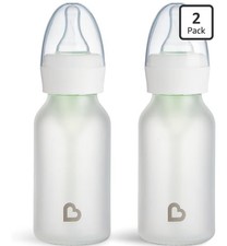 Munchkin Bond Silicone Coated Glass Baby Bottles - 2pk 4oz Bottles