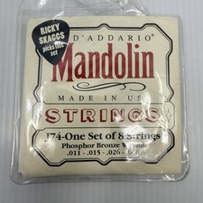 Vintage D’Addario J74 Mandolin Strings Ricky Skaggs Phosphor Bronze 11-40 USA