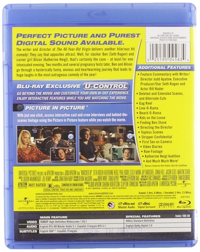 Knocked Up (Blu-ray) Seth Rogen Katherine Heigl Paul Rudd (Importación USA) - Imagen 3 de 4