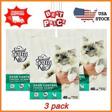 NEW 3 pack Special Kitty Clumping Clay Cat Litter, Fresh Scent, 45 lbs FREESHIPP
