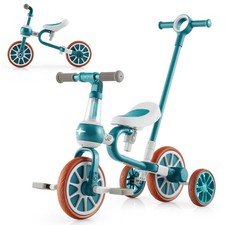 Tricycle Evolutif 5-en-1 avec Putter pour Enfants 2-4 Ans Pédale et Roue Arrièr
