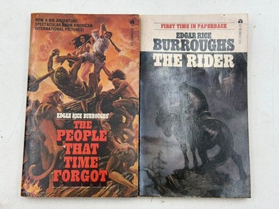 Edgar Rice Burroughs Paperback Lot The Rider & People That Time Forgot Frazetta