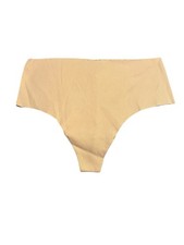 Aerie Thong Panties Womens Size XS Solid Nude Beige Ribbed Stretch NWT