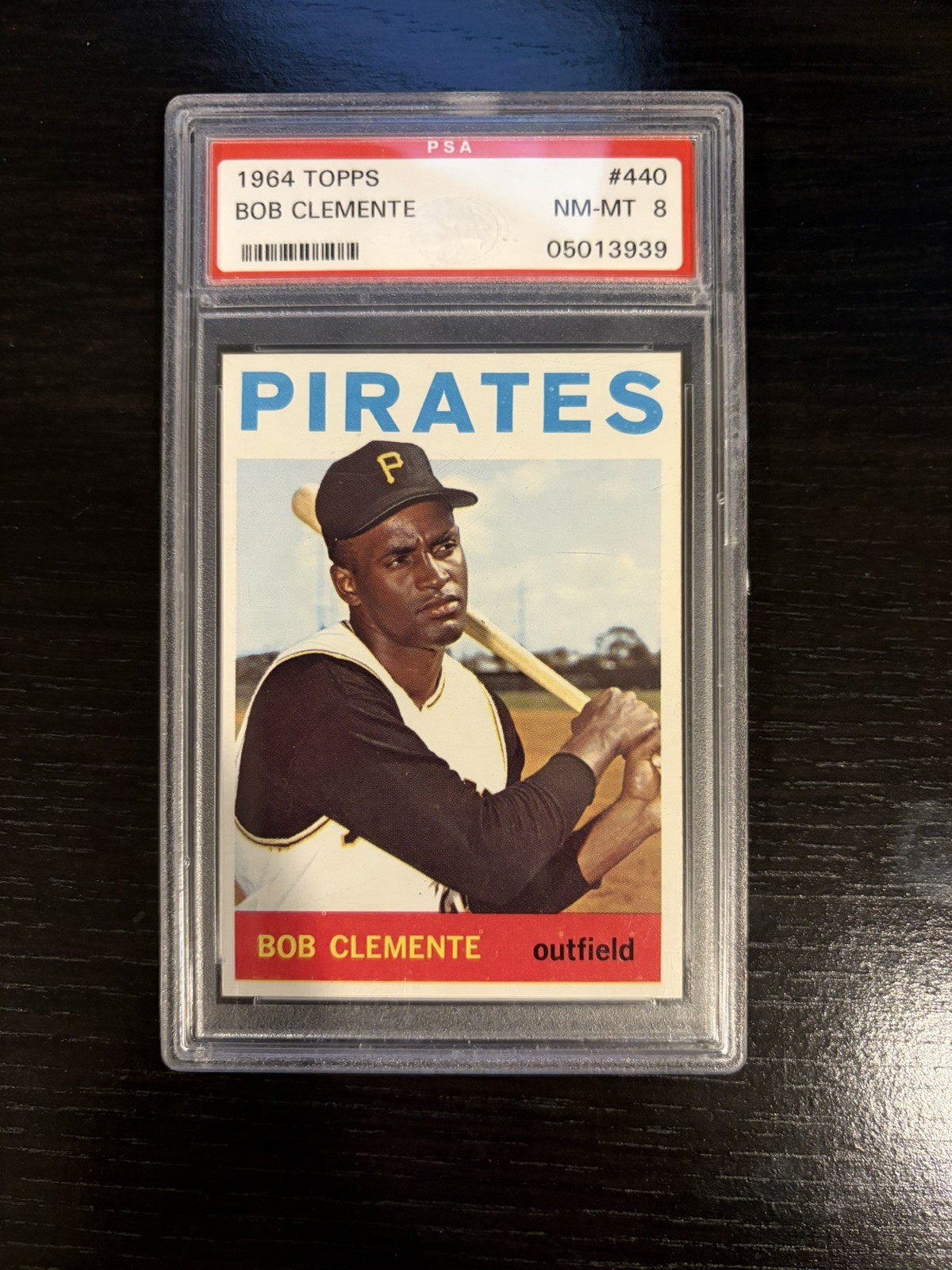 1964 Topps Baseball Roberto Clemente Card #440 PSA 8  