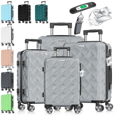 KESSER  Reisekoffer Set 4-teilig Kofferset Handgepäck & große Hartschalen Koffer