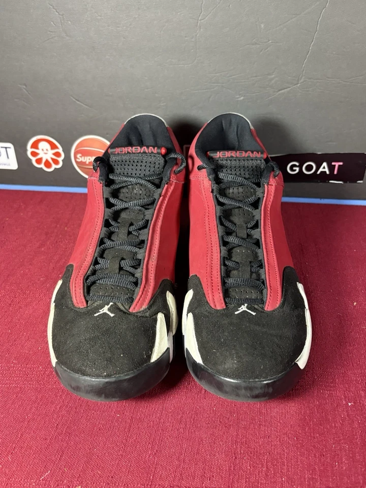 Air Jordan 14 Retro Gimnasio Rojo Toro Talla 10 Sin Caja Rasguños Arañazos Foto 2 de 4