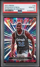 2021 PANINI PRIZM FEARLESS SILVER PRIZM #18 SHAQUILLE O’NEAL PSA 10