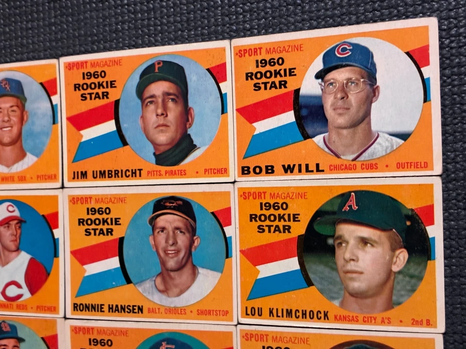 1960 年 Topps 12 张卡体育杂志新秀明星批量 EX/VG 由于胶/蜡树脂 — 第 4/4 张图片