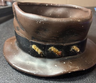 Vintage -Rare NAPCOWARE NAPCO C7176 Brown Fishing Hat Planter 50 s Era