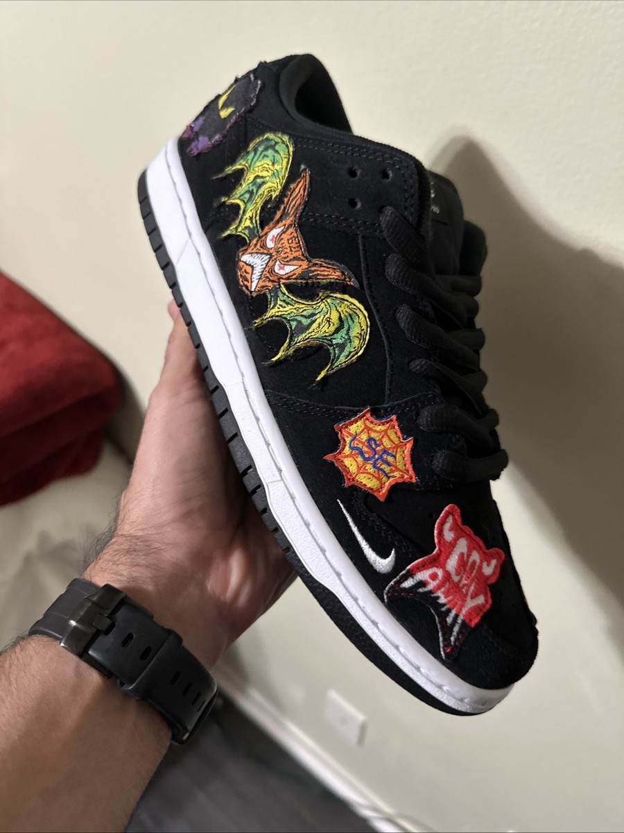 NIKE SB DUNK LOW PRO QS NECKFACE BLACK DQ4488-001 MEN display picture 1