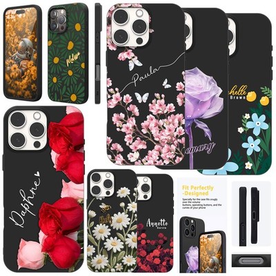 Floral Design Customized Phone Case For iPhone 17 16 15 Pro Max 14 13 Skin Cover