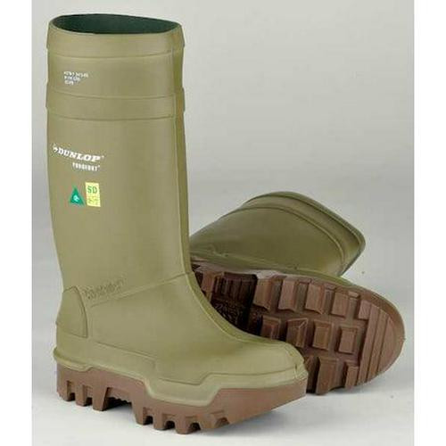 Dunlop Steel Toe Rubber Boots Mens 16in Waterproof Insulated Work Size 13 Green - Picture 2 of 3
