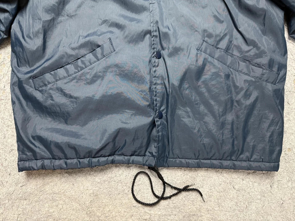 WearGuard Coaches Jacket Mens Medium Navy Sherpa Lined Made USA Snap Front - Image 2 of 4