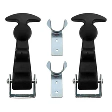 Rubber Hood Latch Catch 2 Pack Elastic T-Handle Draw Latches with Brackets St...