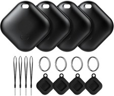 Air Tracker Tag for Android, Tags-4 Pack Luggage with 4 4 Pack, Black
