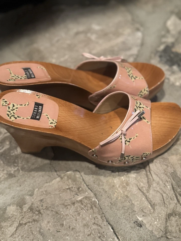 Stuart Weitzman Rose Dalmatian Cutesy Platforms Size 8 Medium - Image 2 of 3