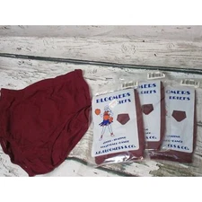 LOT OF 3! New 90s J.B. BLOOMERS Briefs Cheer Dance Panty Youth Large Cardinal